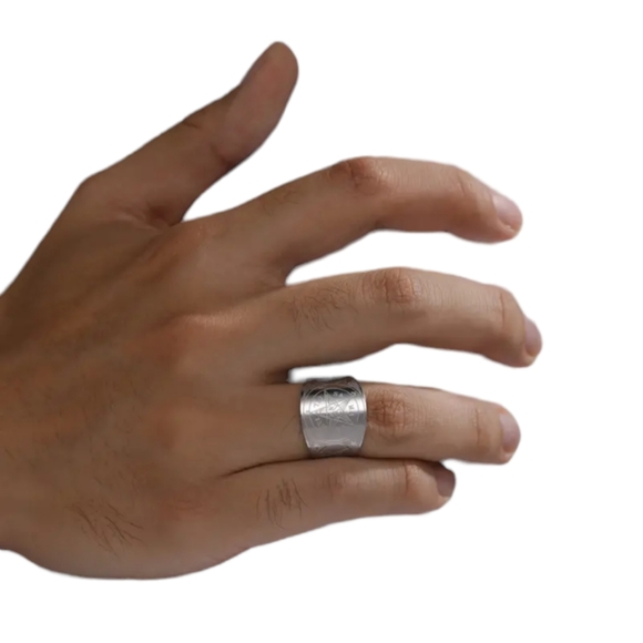 Satanic Symbols Ring - Picture 2 of 2